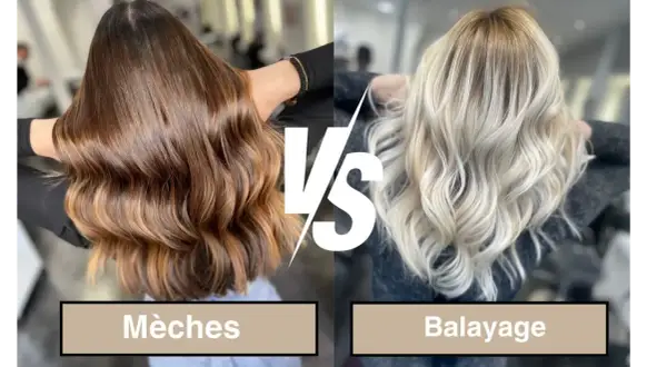 Chevelure brune avec des reflets subtils, versus chevelure blonde éclatante. Choisir entre faire des mèches ou un balayage pour illuminer votre style.