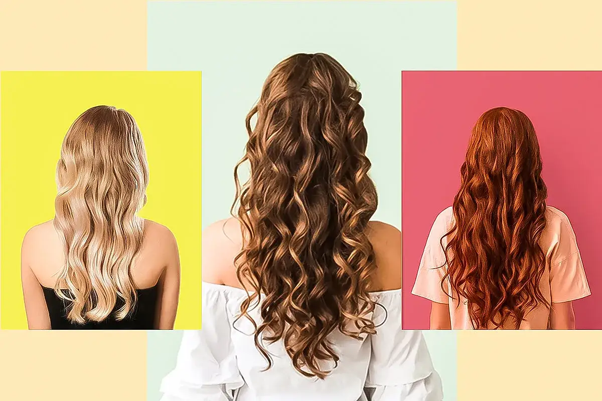 Trois femmes aux cheveux longs et ondul&eacute;s, blonds, bruns et roux. Un style pour chaque femme pour boucler cheveux.